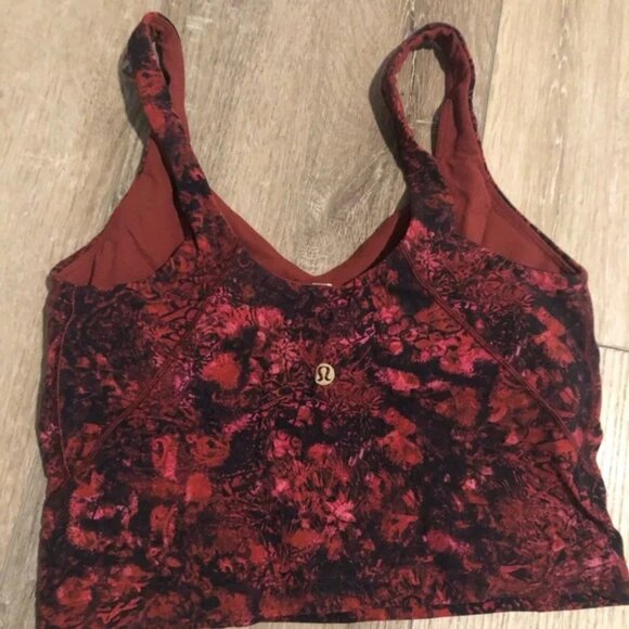 Tops - Lululemon Red and Black Tank Top